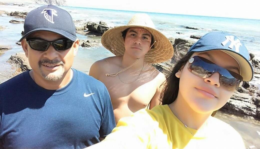 Poonie Estrada with his son Matthew and daughter Desiree