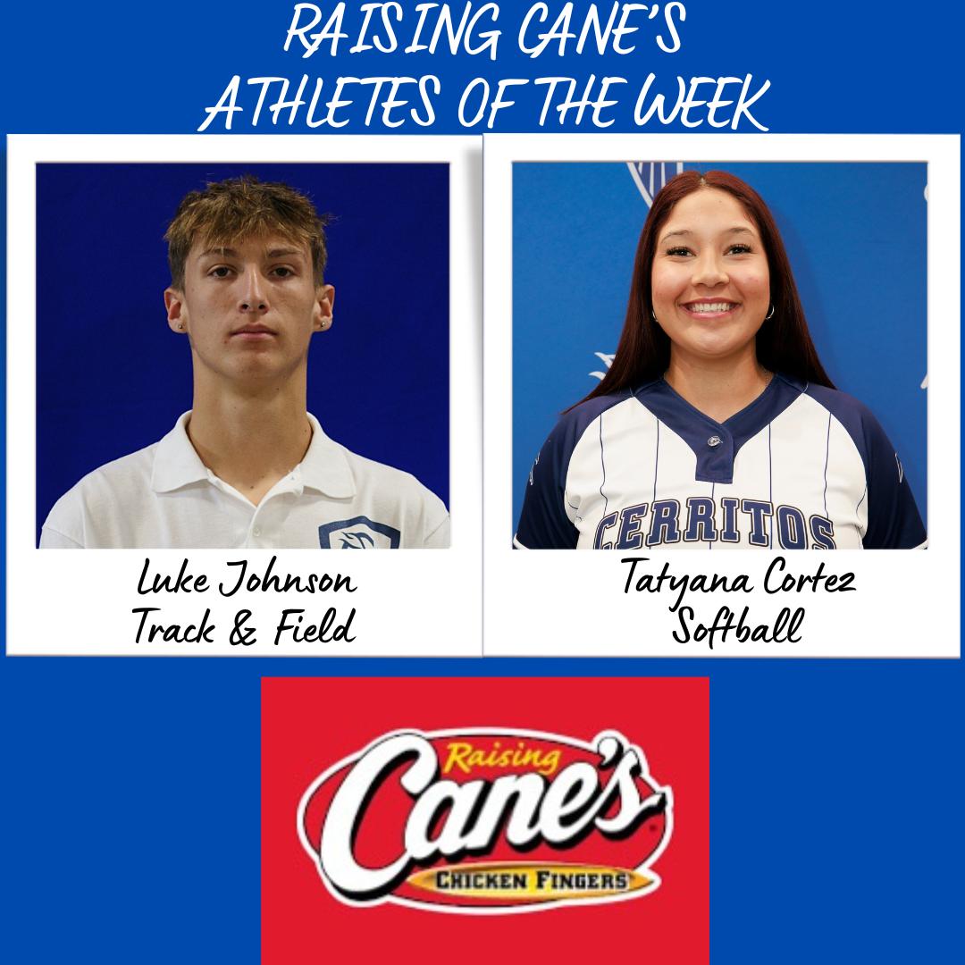 Luke Johnson & Tatyana Cortez named Athletes of the Week