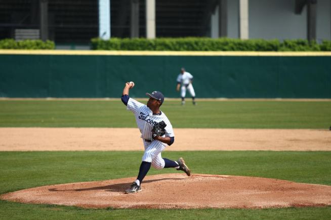 Jared Robinson (21) was a hard-luck loser in the Falcons 2-1 setback against Long Beach City