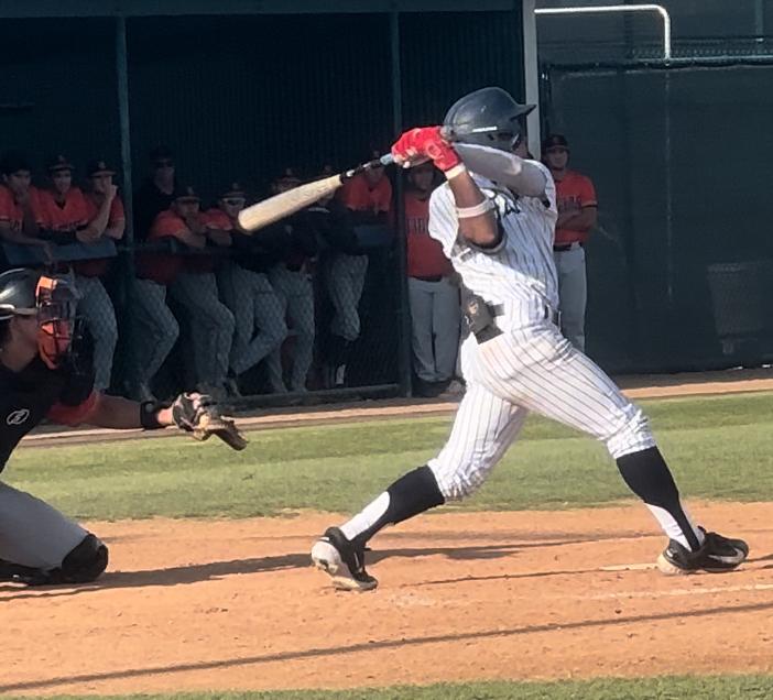Diego Orozco delivers the game-winning hit against Riverside City
