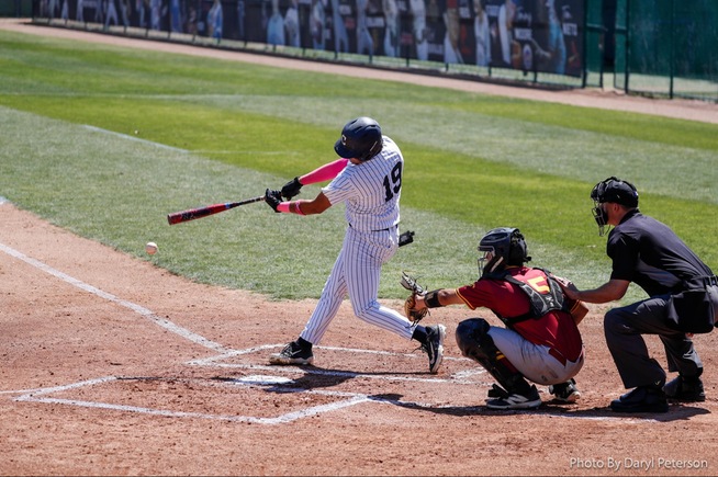 File Photo: Isaiah Rios reached base three times in the Falcons 4-3 loss to Pasadena City