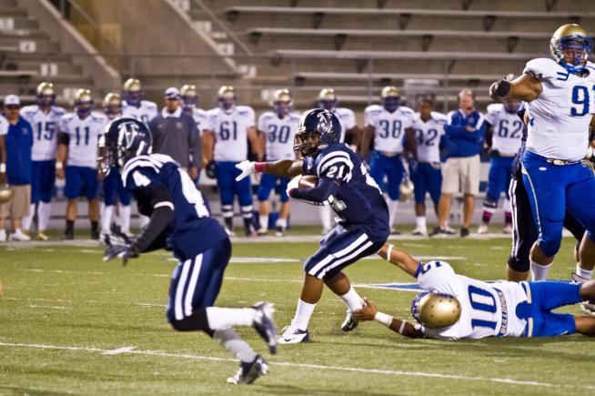 File Photo: The Falcon run game accounted for both of their touchdowns in a 21-14 loss to Bakersfield.