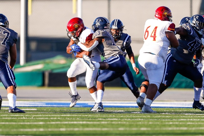 Logan Applewhite (13) helped lead the defense against Pasadena City