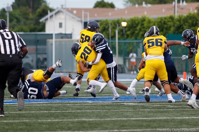 Ronal Tebo, Jr. posted seven tackles and 1 1/2 sacks against San Diego Mesa