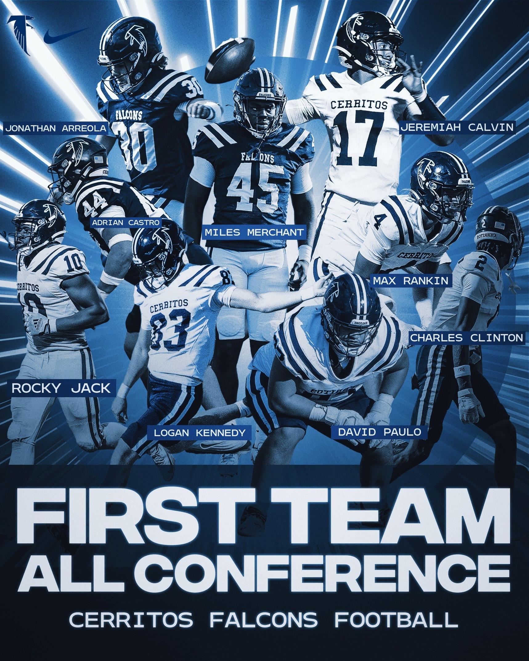 Cerritos football had nine players earn 1st Team all-conference honors
