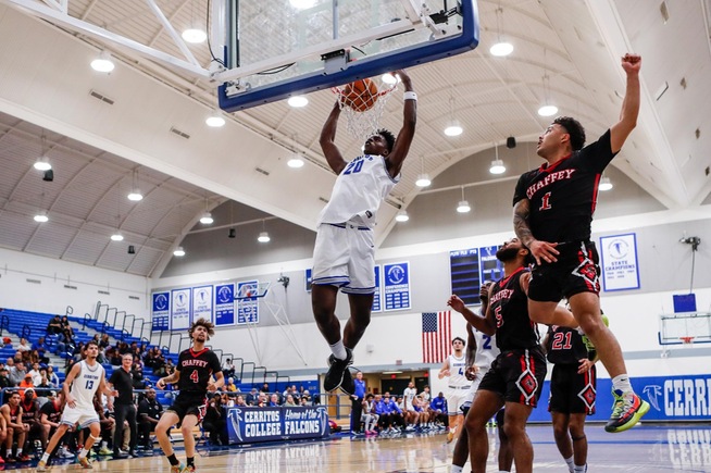 Spencer Ezewiro slams home two of his 13 points