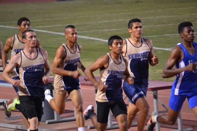 Thomas Cheval came in second place at the Mt. SAC Multi Events Challenge, with Aaron martin in third