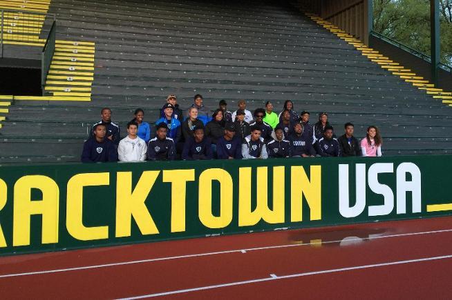 The men's track and field team had five entries on the first day of the Oregon Relays