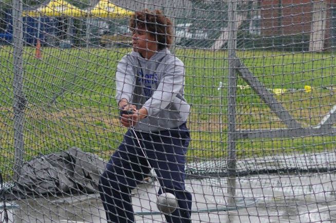 Micah Norfles came in first place in the hammer at the Cal State Los Angeles Invitational
