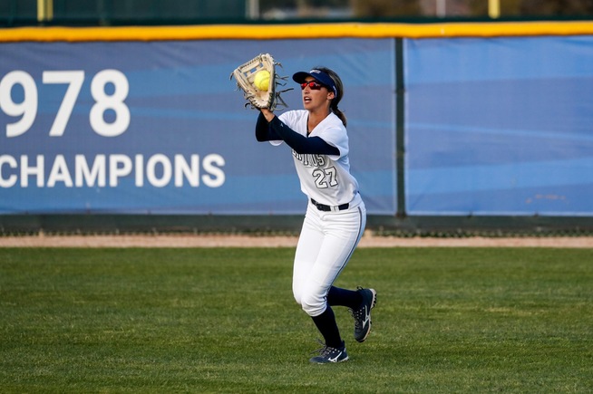 File Photo: Jazmine Macias drove in the team's two runs against Santiago Canyon
