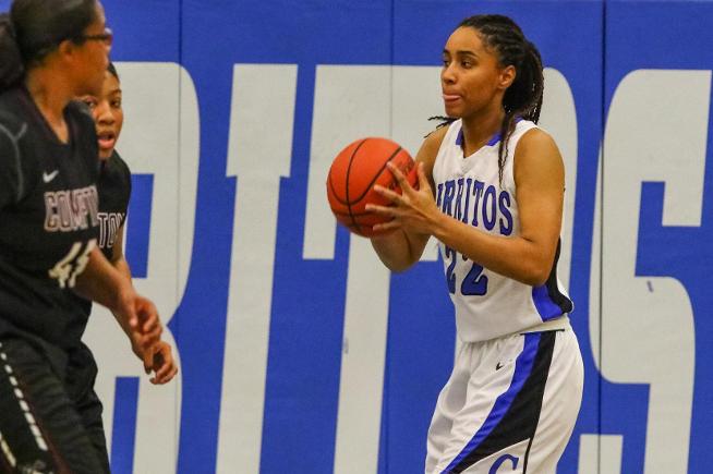 Miranda Valentin (10 points, 8 rebounds) helped the Falcons win