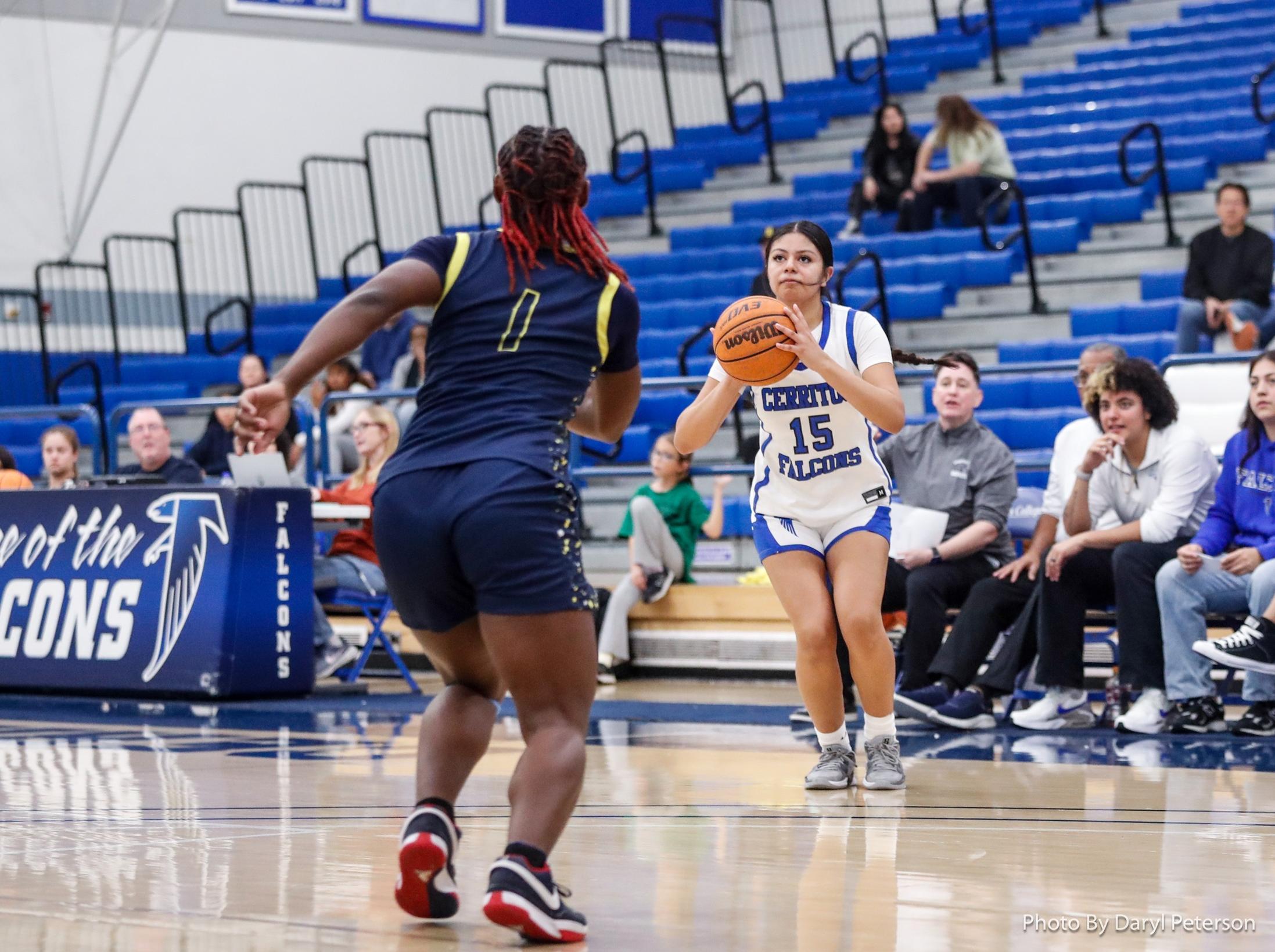 Carissa Basurto knocked down five second-half three-pointers to lead the Falcons over Barstow