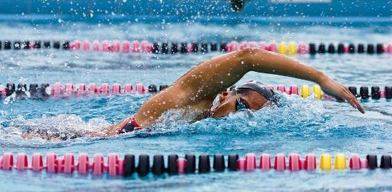 Former Falcon All-American swimmer Jenel Lopez set a new school record for Cal State East Bay at the PCSD Championships.