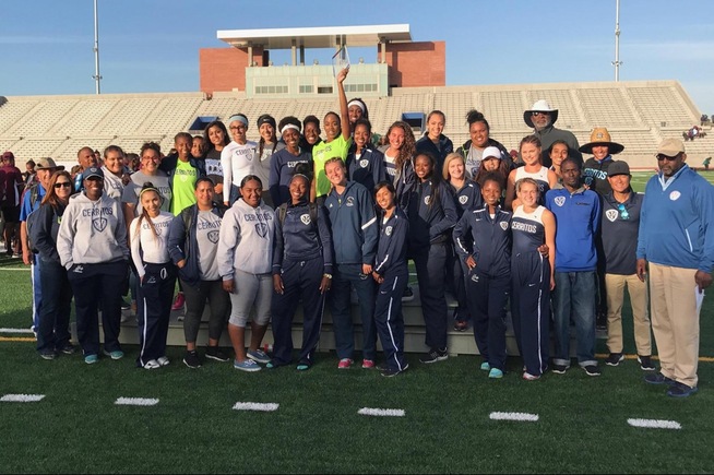 Cerritos women's track & field won their 5th straight SCC Championship