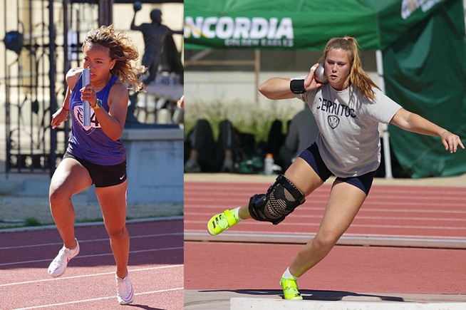 Cerritos women's track & field won four events at the Occidental Invitational