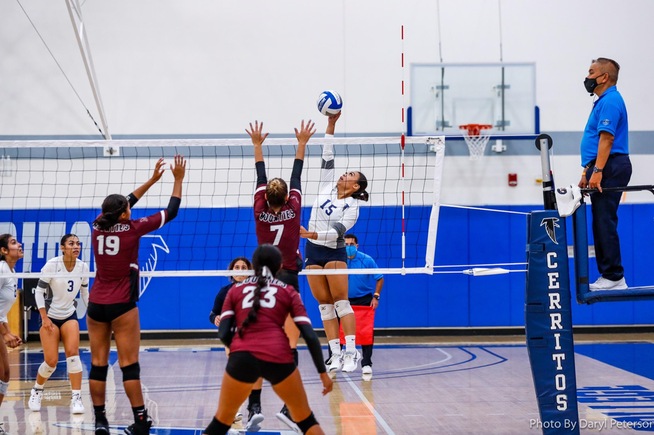 File Photo: Madison Borja had seven kills in the Falcons win over Compton