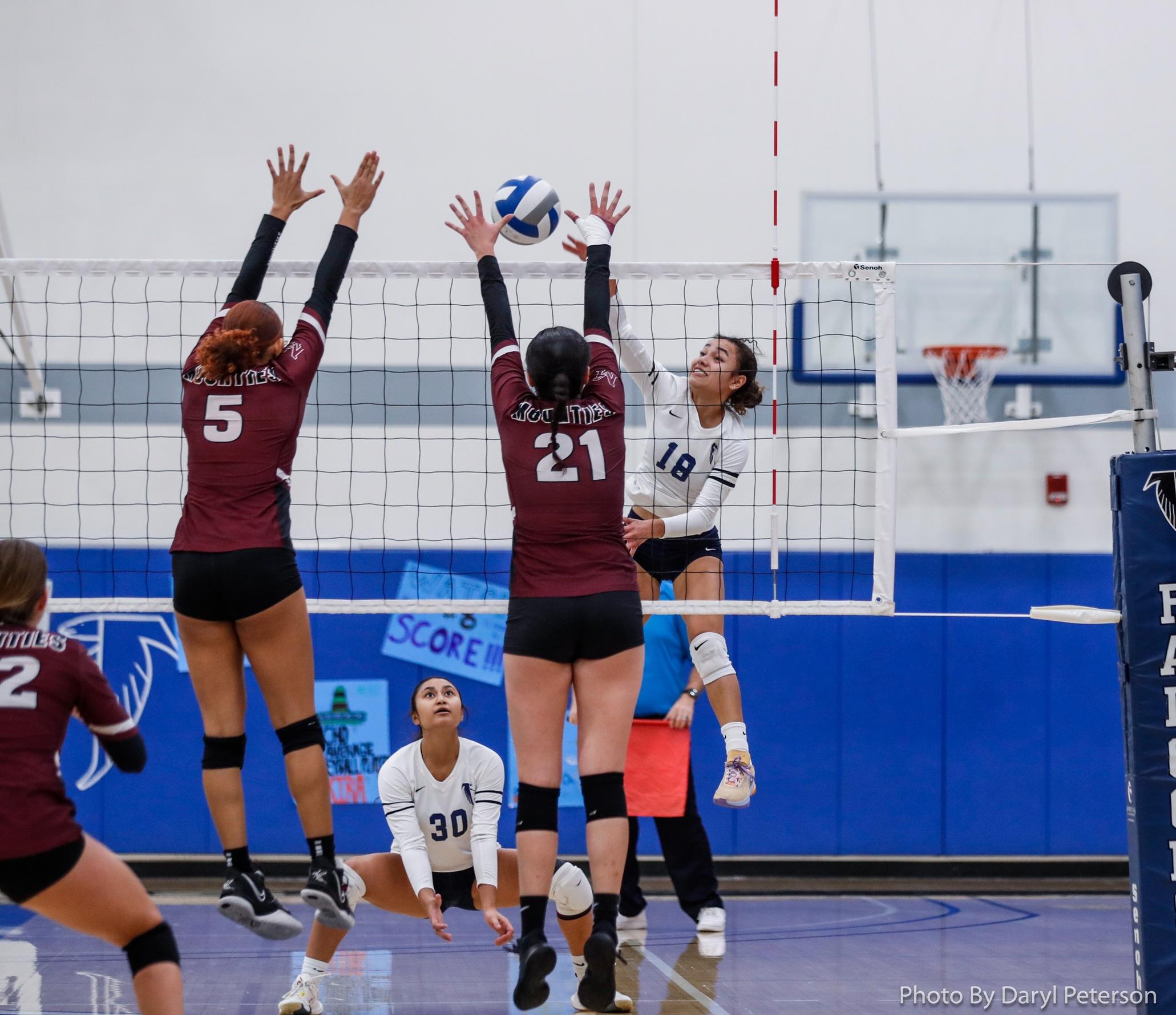 Jasmine Soto (18) slammed home 13 kills against Mt. San Antonio